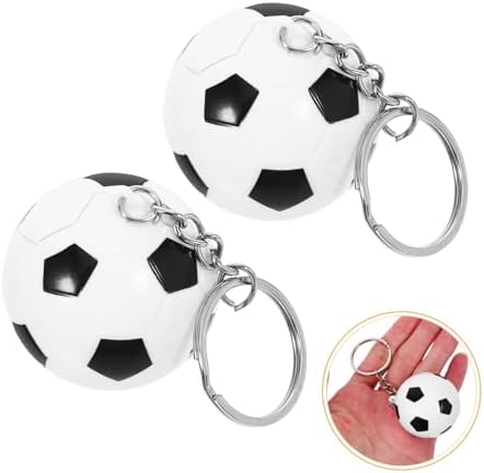 VOSAREA 2Pcs Soccer Ball Keychains for Boys
