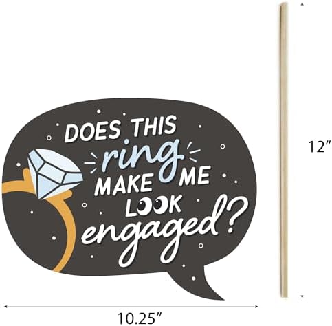 Big Dot of Happiness Engagement Photo Booth Props Kit - 20 Piece