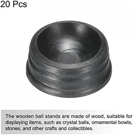 MECCANIXITY Crystal Ball Display Stand Black 3cm Diameter Pack of 20