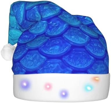Qin And Zheng Ocean Blue Mermaid Santa Hat With LED Lights