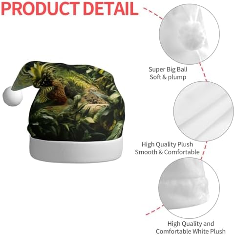 QINZHENG Pineapple Green Santa Hat Personalized Christmas Gift for Women