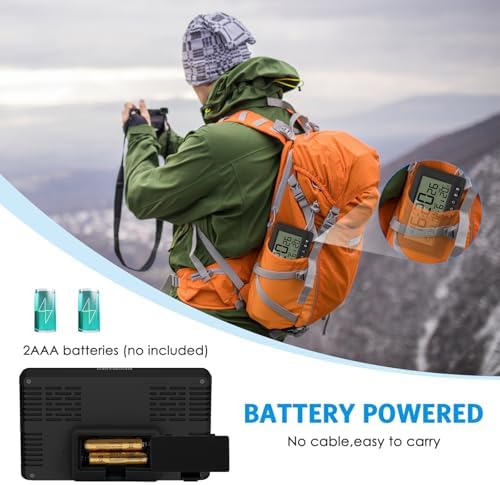 AMIR Travel Alarm Clock with LCD Display and Dual Alarms