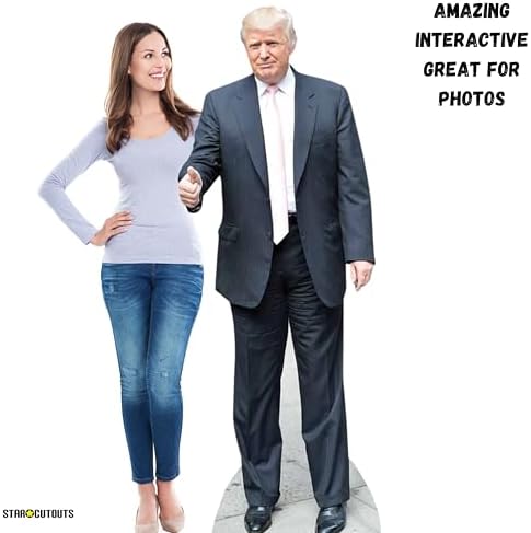 STAR CUTOUTS Donald Trump Pink Tie Life Size Cardboard Cut