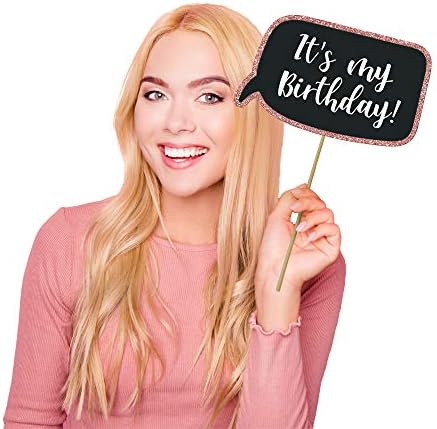 Fully Assembled Birthday Photo Booth Props 30 Piece Set
