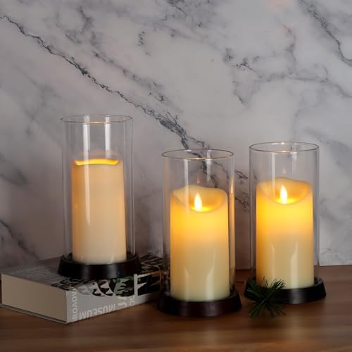 Joyben Hurricane Candle Holder Sleeve 3PCS 4 Wide 8 Tall