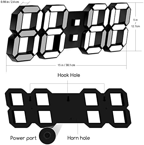Deeyaple 3D LED Alarm Clock with Night Light