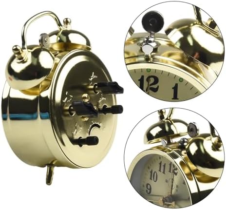 Vintage Mechanical Gold Horseshoe Alarm Clock