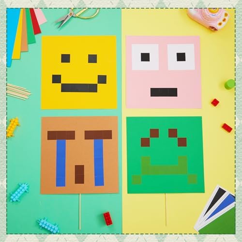 Marspark Pixel Party Photo Booth Props and Stickers
