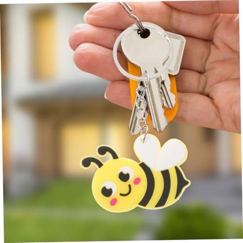 Cabilock 20pcs Cute Bee Keychain Pendant for Backpacks and Party Favors