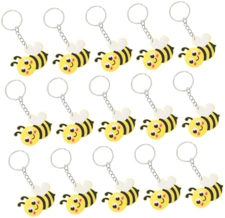 Cabilock 20pcs Cute Bee Keychain Pendant for Backpacks and Party Favors