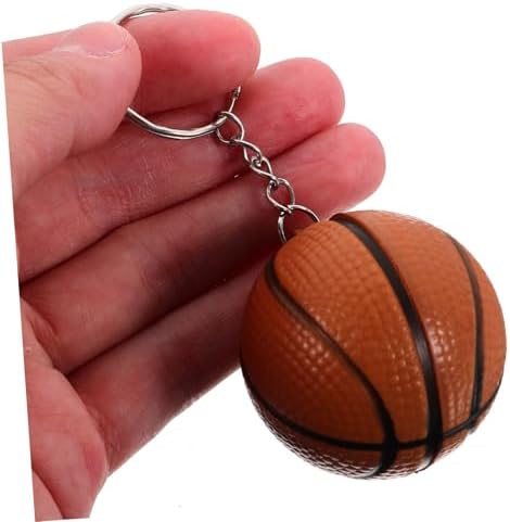 12Pcs Basketball PU Keychains for Backpacks and Bags