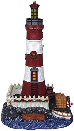 Christmas Village Lighthouse Resin Collectible
