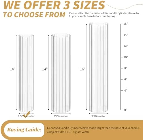 YMHPRIDE Hurricane Candle Holder Set of 12