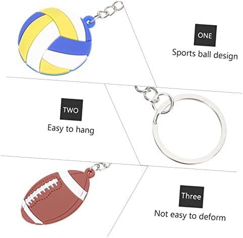 FAVOMOTO Keychain Set 20 Pack Sports Party Favors