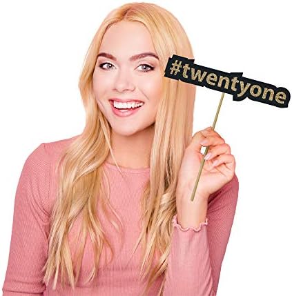 Perfect Occasion 21st Birthday Photo Booth Props Set of 30