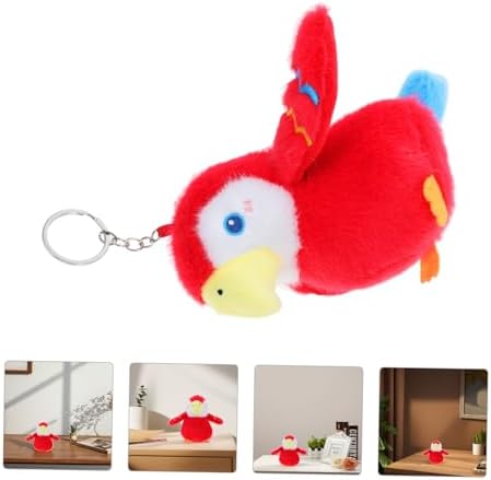 Unomor Soft Parrot Plush Keychain