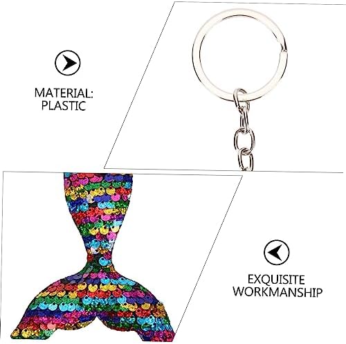 PRETYZOOM 6pcs Mermaid Keychains for Backpacks and Keychain Decor