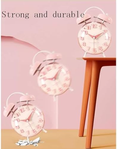 Double Bell Alarm Clock with Loud Ringing and Silent Movement