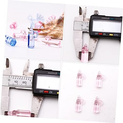 48pcs Transparent Milk Bottle Charms for Party Decor