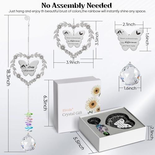 Retirement Gift Sun Catcher Crystal Prism