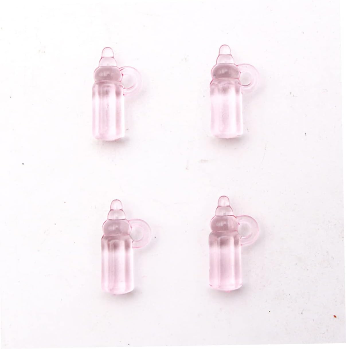 48pcs Transparent Milk Bottle Charms for Party Decor