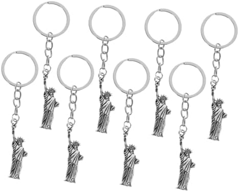 Amosfun 8PCS Statue of Liberty Keychain Set