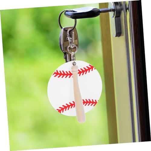 VALICLUD 2pcs Baseball Themed Durable Acrylic Keychains