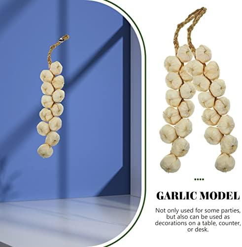 Garneck Artificial Garlic Strings 2Pcs Home Decor