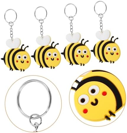 10pcs Cute Cartoon Bee Keychain for Bags and Backpacks