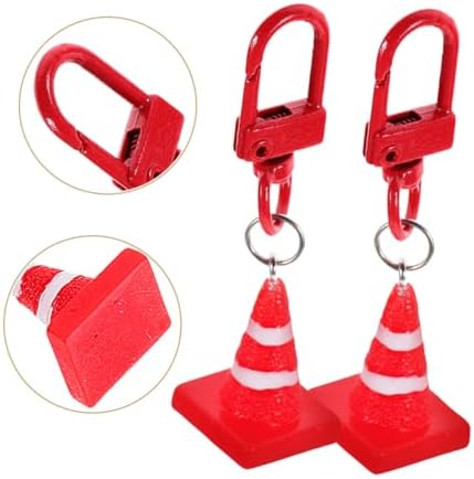 6pcs Mini Traffic Cone Keychain Party Favors for Boys