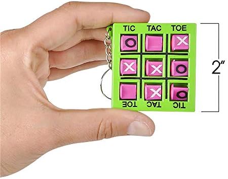 ArtCreativity 2 Inch Tic Tac Toe Keychains Set of 12