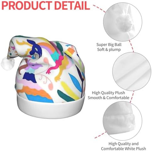 QinZheng LED Santa Hat with Animals Print