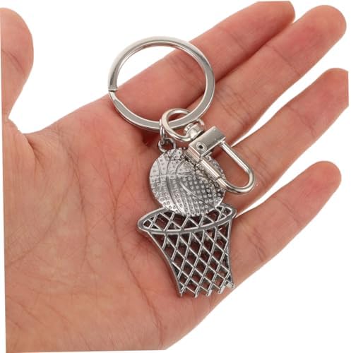 2Pcs Durable Basketball Keychain Pendant for Sports Fans