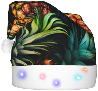 QINZHENG LED Pineapple Santa Christmas Hat for Adults