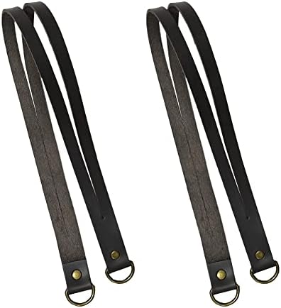 Classic Leather Curtain Tiebacks 4Pcs Black