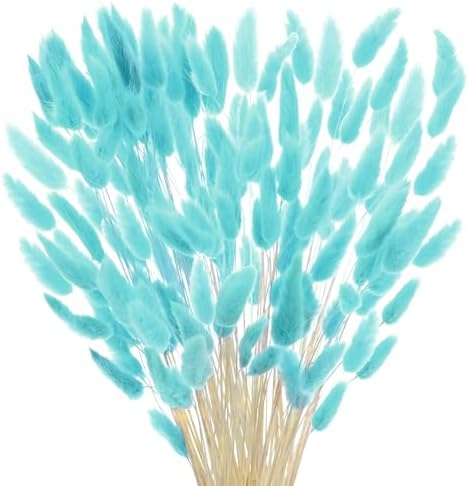 180-Pack Blue Fluffy Bunny Tail Grass Decor