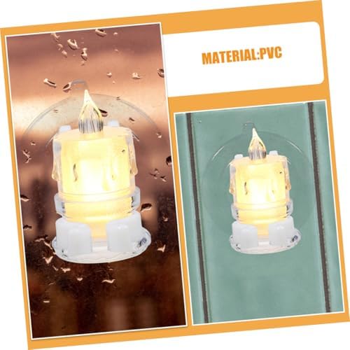 2pcs Transparent Suction Cup Candle Holders for Windows