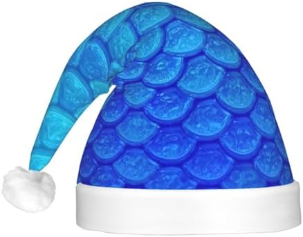 Qin And Zheng Ocean Blue Mermaid Santa Hat With LED Lights