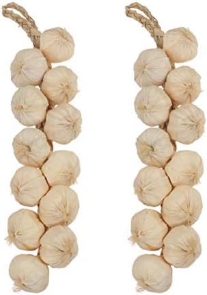 Garneck Artificial Garlic Strings 2Pcs Home Decor