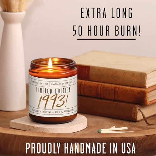 Limited Edition 1993 Soy Candle 32nd Birthday Gift for Her