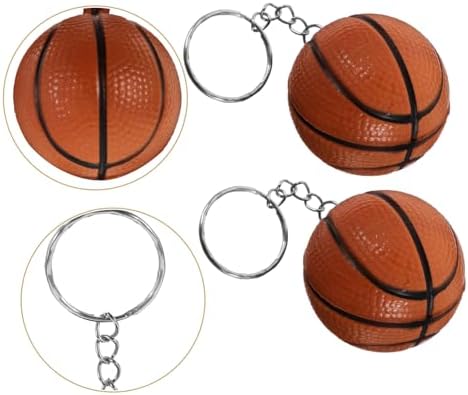 12Pcs Basketball PU Keychains for Backpacks and Bags