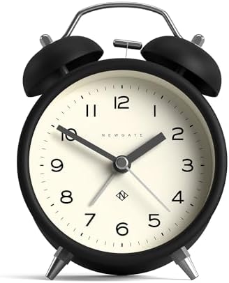 NEWGATE Charlie Bell Echo Alarm Clock Modern Retro Design Black