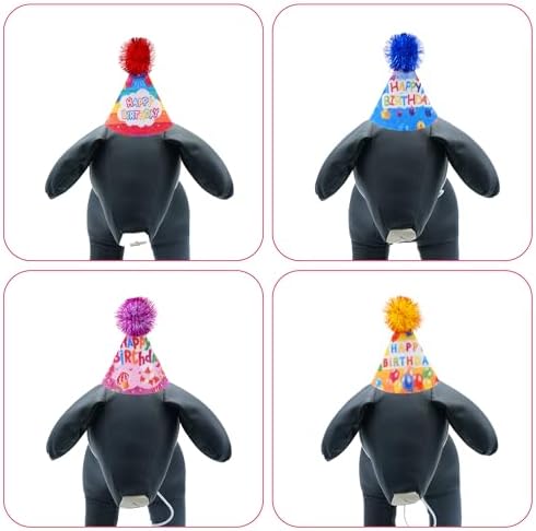 JpGdn 10PCS Felt Birthday Cone Hats for Kids Pets and Animals