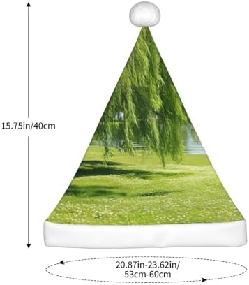 QINZHENG Personalized Santa Hat with Willow Tree Print