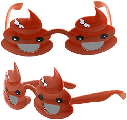 TOYANDONA Funny Poo Shape Glasses for Party