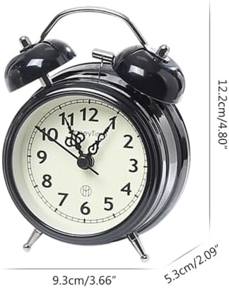 Loud Retro Double Bell Alarm Clock with Metal Design
