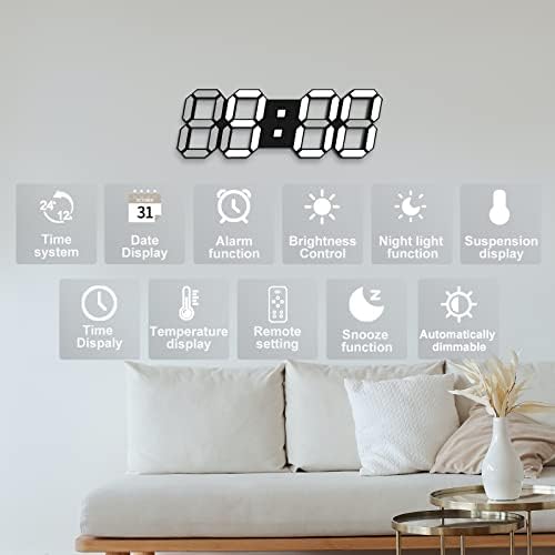 Deeyaple 3D LED Alarm Clock with Night Light