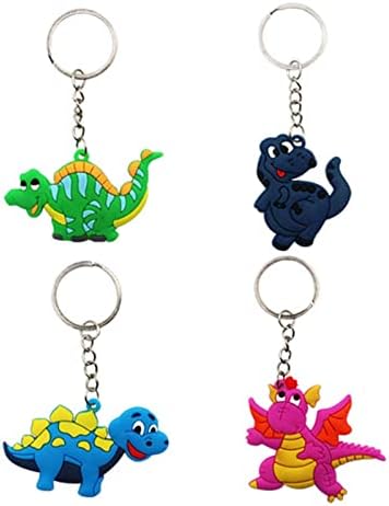 12 Pcs Dinosaur Keychains for Party Supplies and School Bags