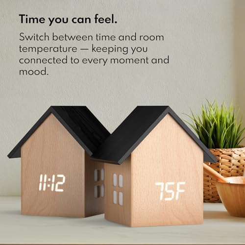 Driini Digital House Alarm Clock with Temp Display