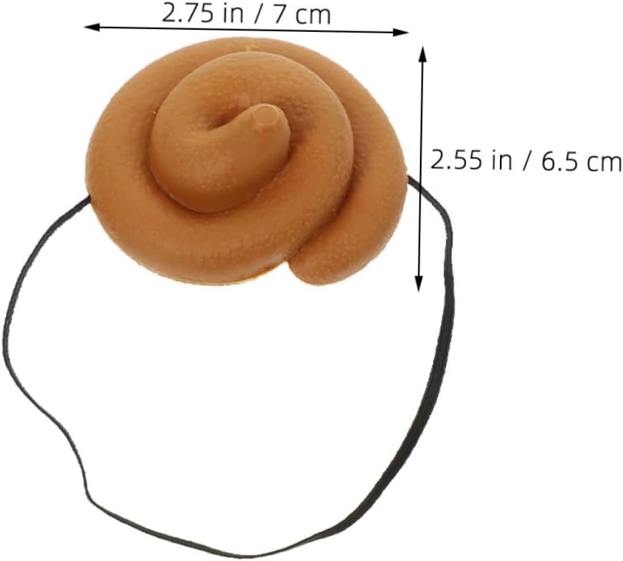 Toyvian 4 Pcs Poop Emoji Costume Hat for Parties